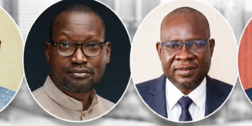 Shortlisted candidates (from L-R): Associate Professors Eric Awich Ochen, Daniel Komakech, Godfrey Akileng and Collins Okello.