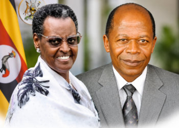 Janet Museveni and John Chrysostom Muyingo.