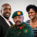 From left: Former BBC journalist Allan Kasujja, Nation Media Group Uganda Managing Director Susan Nsibirwa, and Chief of Defence Forces Gen Muhoozi Kainerugaba.