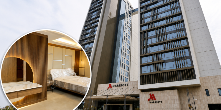 Luxury rooms inside the newly constructed Marriott-branded twin tower hotel in Nsambya, a project government officials say is being supported to boost Uganda’s high-end tourism sector.
