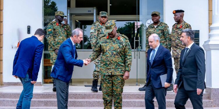 Gen. Muhoozi meeting Turkish delegation firm.