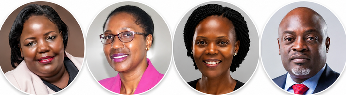 L–R: Outgoing ERA Chief Executive Officer, Eng. Ziria Tibalwa Waako; Director and Administration, Safina Naggayi; Director, Technical Regulation, Eng. Judith Nayiga; and Secretary to the Authority, Steven Mwandha.