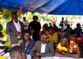 Outgoing Nsambwe 'A' Village LCI Chairperson (standing) accompanies and publicly backs NTV journalist Daniel Mwesigwe during his nomination for the Nsambwe 'A' Village LCI chairperson race in Mukono Central Division, Mukono Municipality.