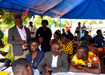 Outgoing Nsambwe 'A' Village LCI Chairperson (standing) accompanies and publicly backs NTV journalist Daniel Mwesigwe during his nomination for the Nsambwe 'A' Village LCI chairperson race in Mukono Central Division, Mukono Municipality.