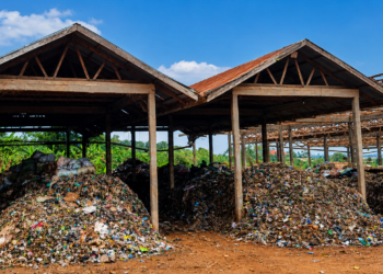 Katikolo Composite Centre, where municipal solid waste is sorted and processed, serving as a key waste management facility for Mukono Municipality.