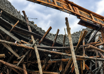 The partially collapsed building under construction along Bishop Tucker Road in Mukono Municipality