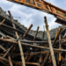 The partially collapsed building under construction along Bishop Tucker Road in Mukono Municipality