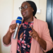 Jinja District CAO Lillian Nakamatte speaks at a meeting before being recalled to the Ministry of Local Government pending corruption investigations.