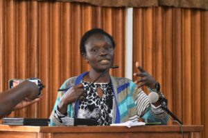 Christine Aluga, the former Officer in charge of Mannya police station, testifying in court