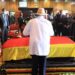 President Yoweri Kaguta Museveni pays his final respects to the late Gen. Moses Ali during a special parliamentary tribute.