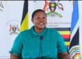 Minister for the Presidency, Hon. Babirye Milly Babalanda, speaks to journalists at the Uganda Media Centre