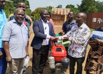 Kayunga Farmers Receive Beehives, Silage Machine Under Presidential Agriculture Grant