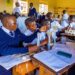 Students conduct a science practical lesson in a secondary school laboratory. File Photos.