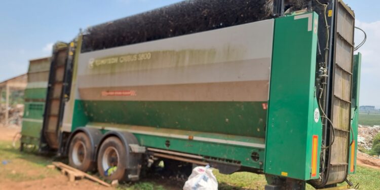 UGX600 Million Komptech Waste Machine Lies Idle As Mukono Struggles With Mounting Garbage