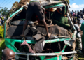 Rescue efforts continue at the scene of a devastating road crash after a passenger bus was left extensively damaged following a collision.