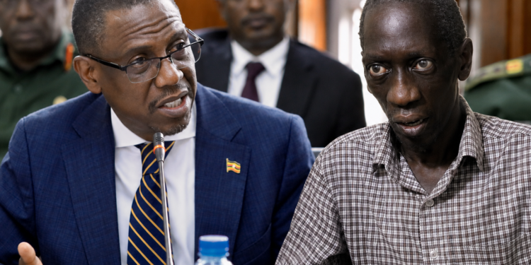 Minister for Defense and missing Sam Mugumya. Merged Photo.