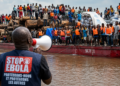Health officials quarantined the Yingfeng 2 after intercepting the passenger vessel on the Congo River before it reached Kinshasa, as authorities screened all 255 passengers for Ebola and cholera following five reported deaths.
