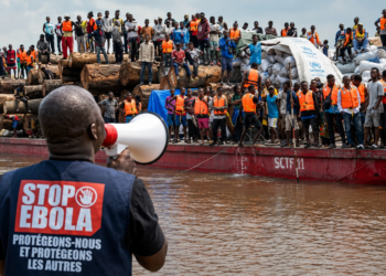 Health officials quarantined the Yingfeng 2 after intercepting the passenger vessel on the Congo River before it reached Kinshasa, as authorities screened all 255 passengers for Ebola and cholera following five reported deaths.