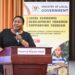 Minister for the Presidency Hon. Babirye Milly Babalanda addresses local government leaders during a meeting at Imperial Royale Hotel in Kampala