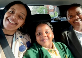Nothabo Zandile Tshuma with her daughters, Nala, five, and Natalie, 15, who were found dead at their home in Bedfordshire.