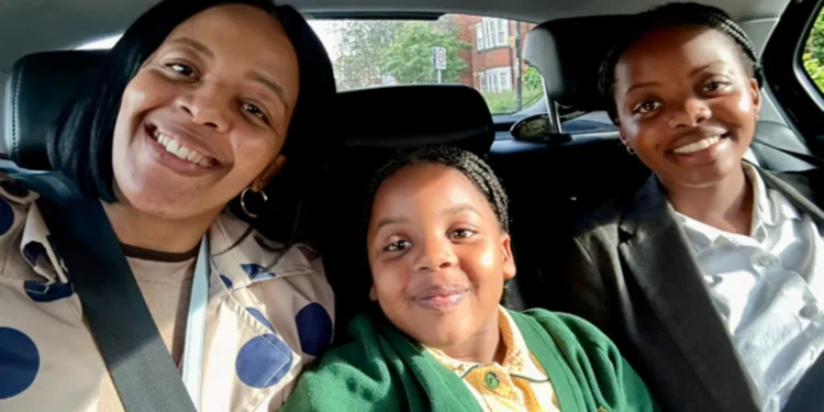 Nothabo Zandile Tshuma with her daughters, Nala, five, and Natalie, 15, who were found dead at their home in Bedfordshire.