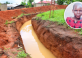 Jesca Nalujja, the 12-year-old girl who reportedly died after falling into an uncovered pit at the GLA Stone Quarry in Kiwugo Village, Nakisunga Sub-county, Mukono District, is pictured in a circle alongside part of the trench leading to the quarry site.